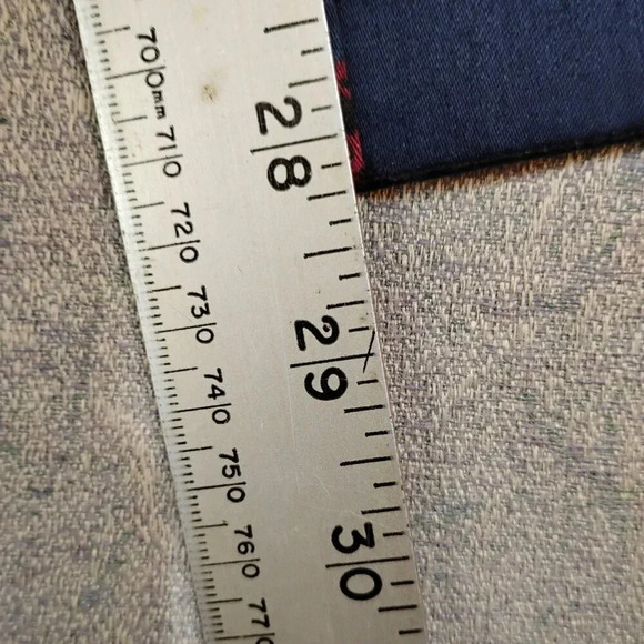 Le Chateau Women's Pants Blue with Red &  White Roses Size Zipper in Size 6 - Picture 11 of 12